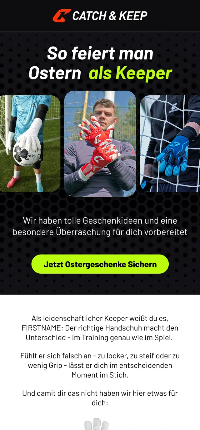 E-Mail von Ecom Mails für catch keep easter